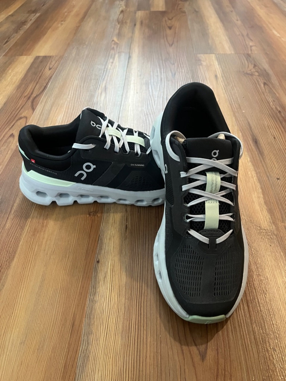 On Running Women’s Cloudrunner   Sneakers - Black with Mint Accents